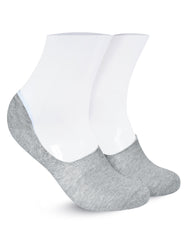 Grey Stripe No Show Socks