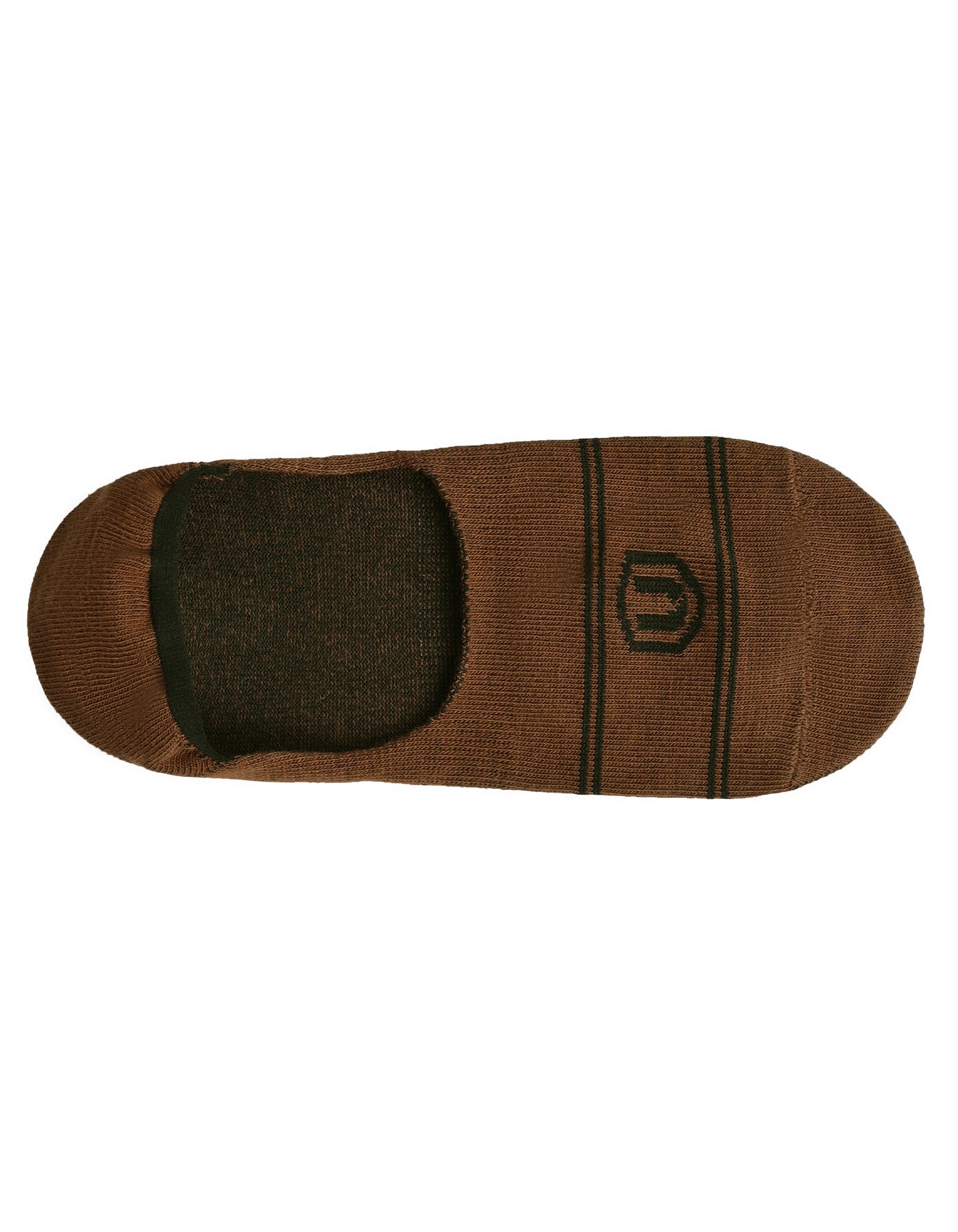 Brown Stripe No Show Socks