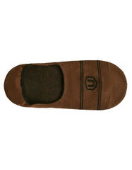 Brown Stripe No Show Socks