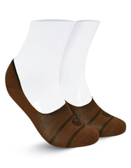 Brown Stripe No Show Socks
