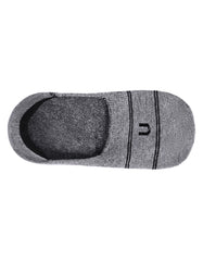 Grey Plain No Show Socks