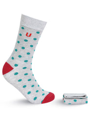 Grey Dotted Walkees Socks