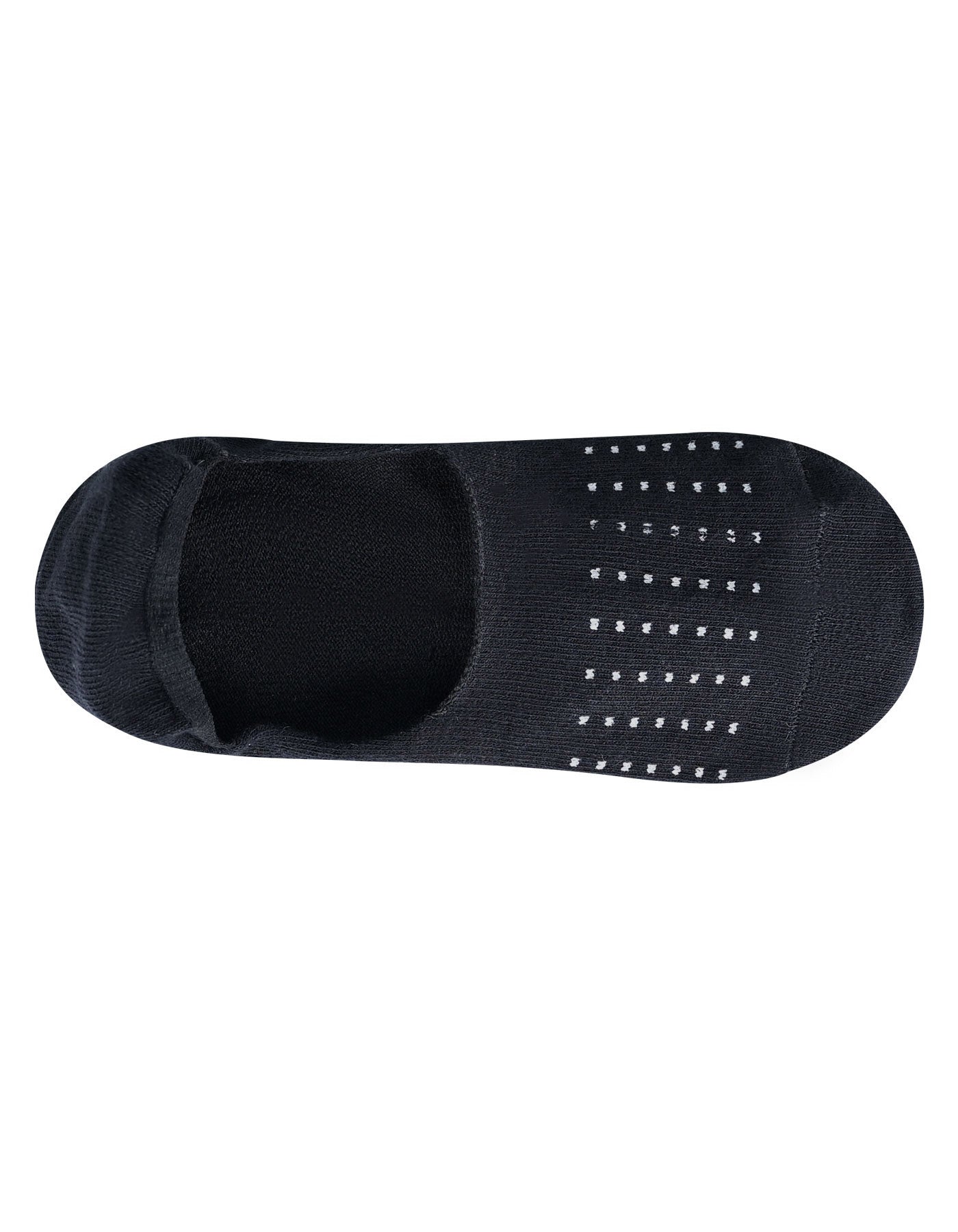 Black Dotted No Show Socks