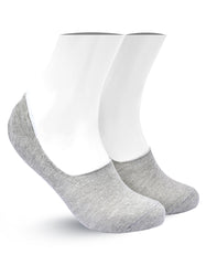 Grey Plain No Show Socks