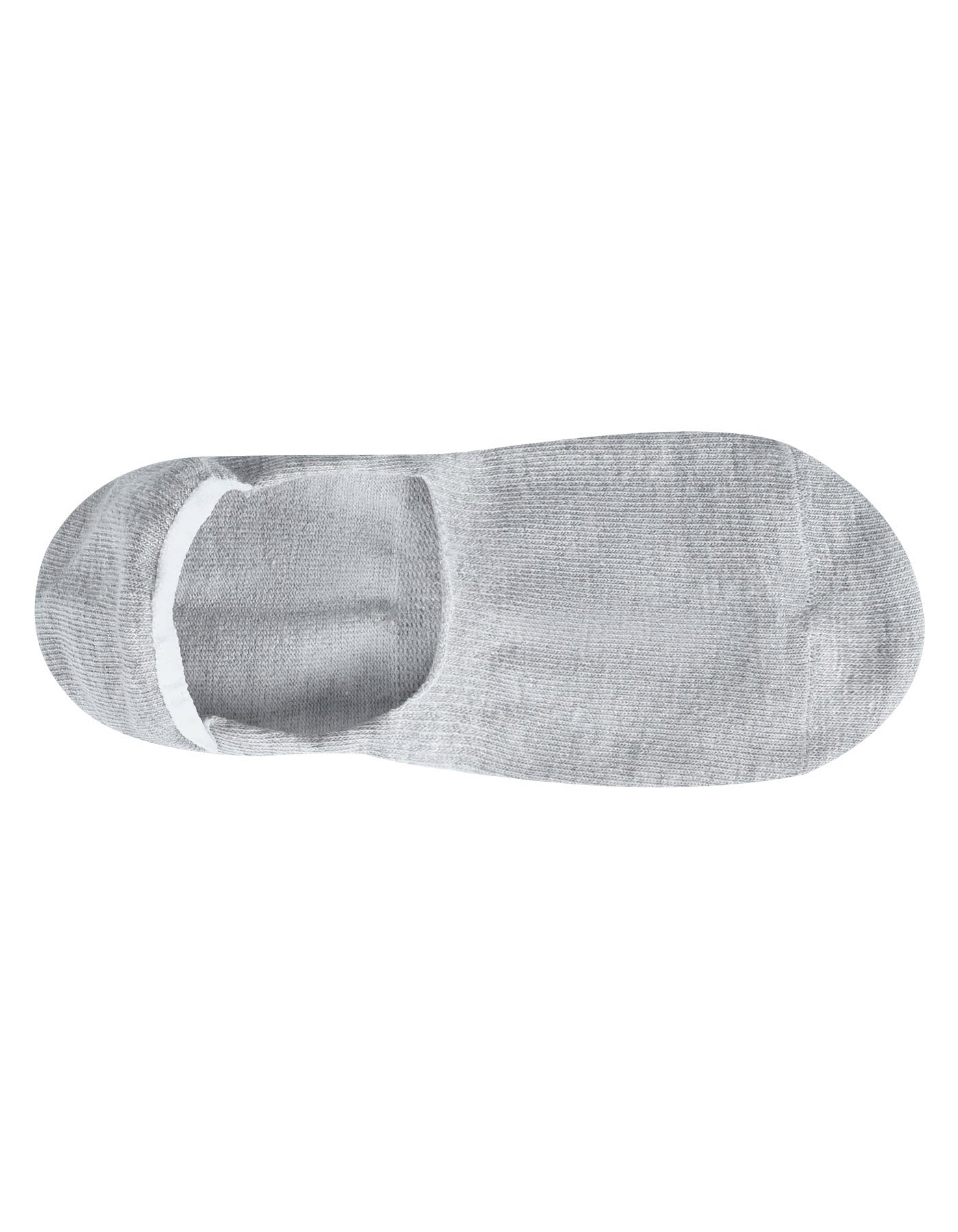 Grey Plain No Show Socks