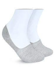 Grey Plain No Show Socks