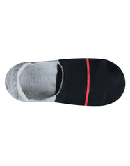 Black Stripe No Show Socks