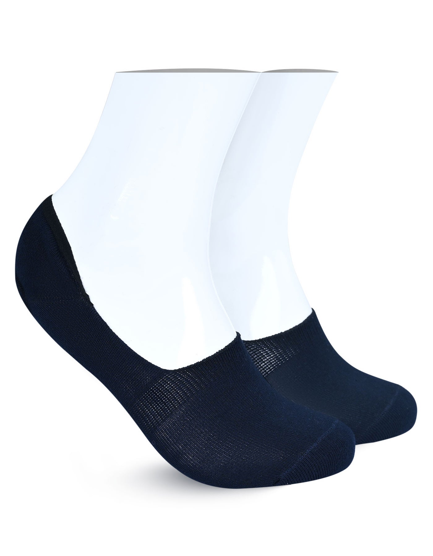 Navy Plain No Show Socks