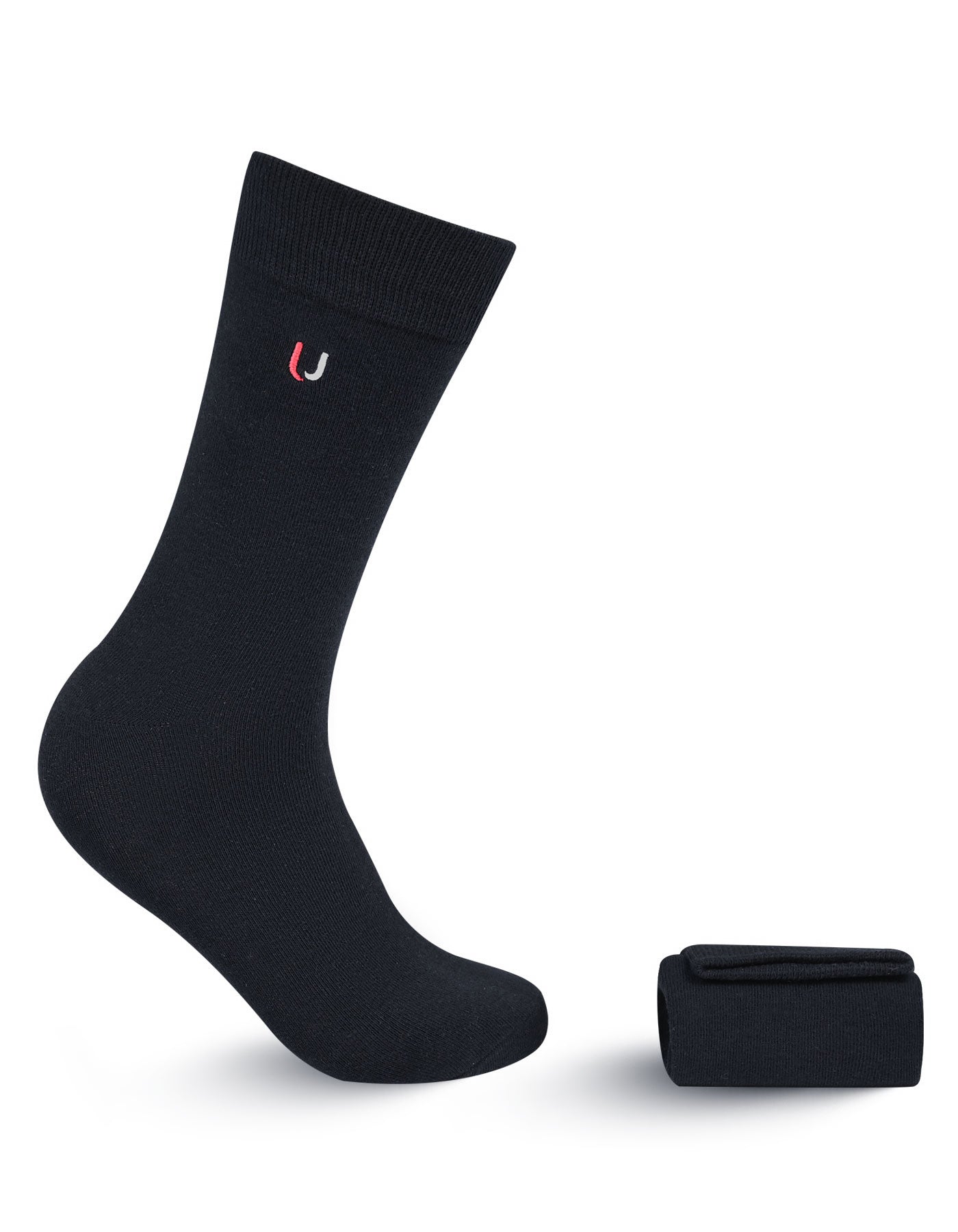 Black Plain Walkees Socks