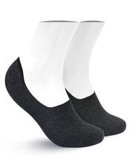 Charcoal Plain No Show Socks