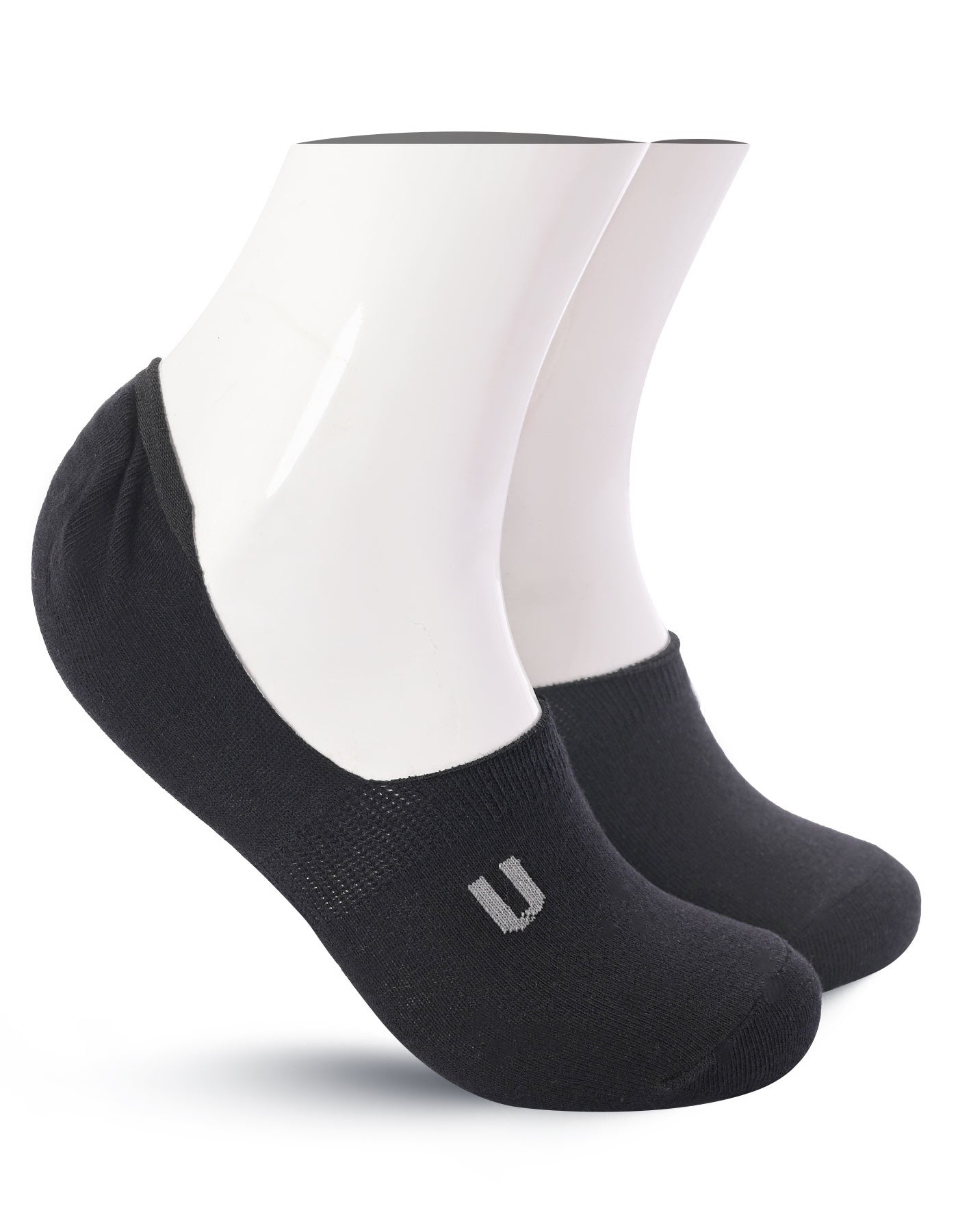 Black Plain No Show Socks