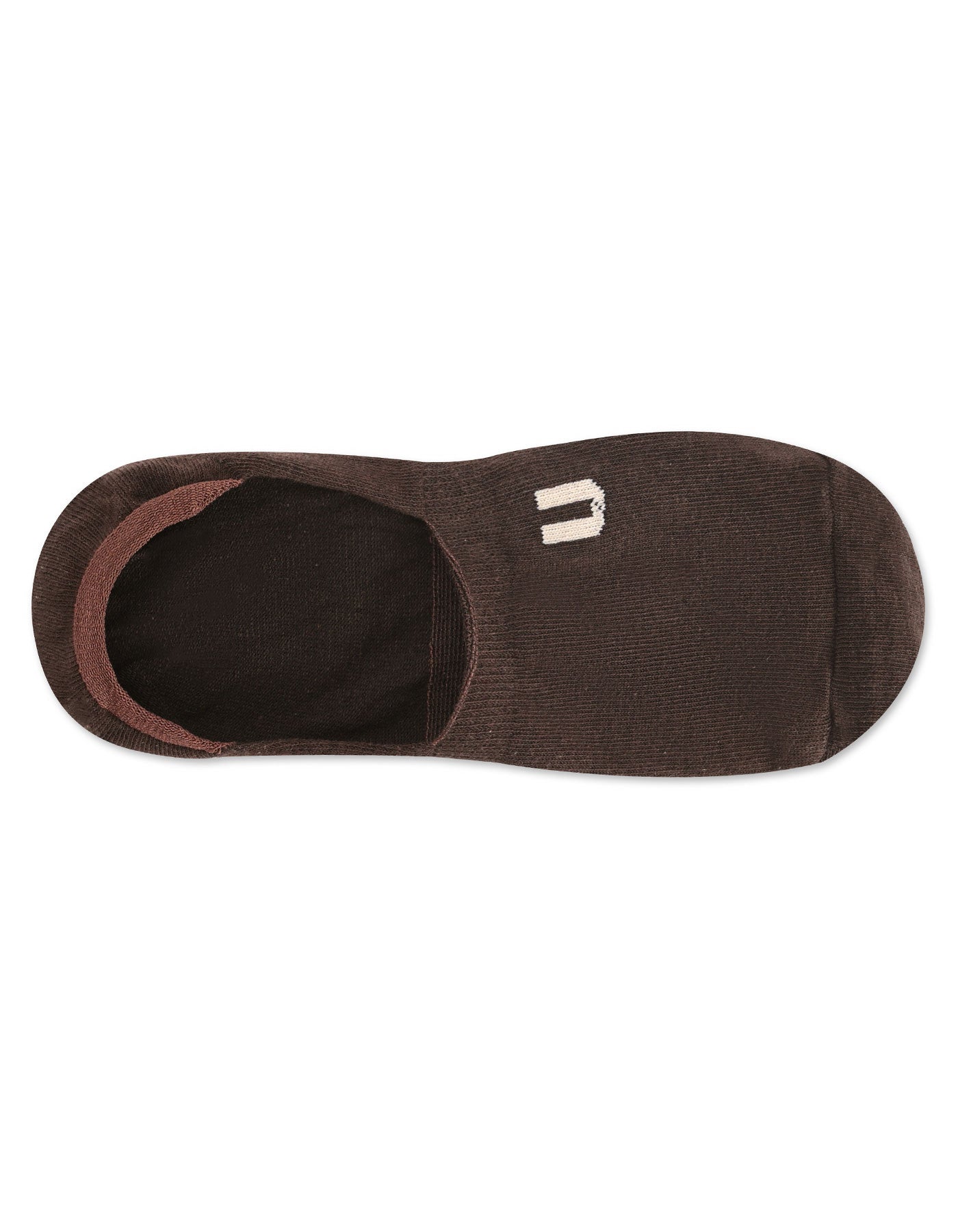 Brown Plain No Show Socks