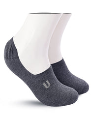 Charcoal Plain No Show Socks