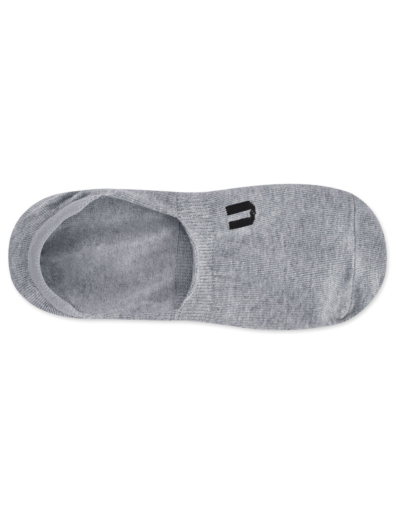 Grey Plain No Show Socks
