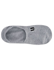 Grey Plain No Show Socks