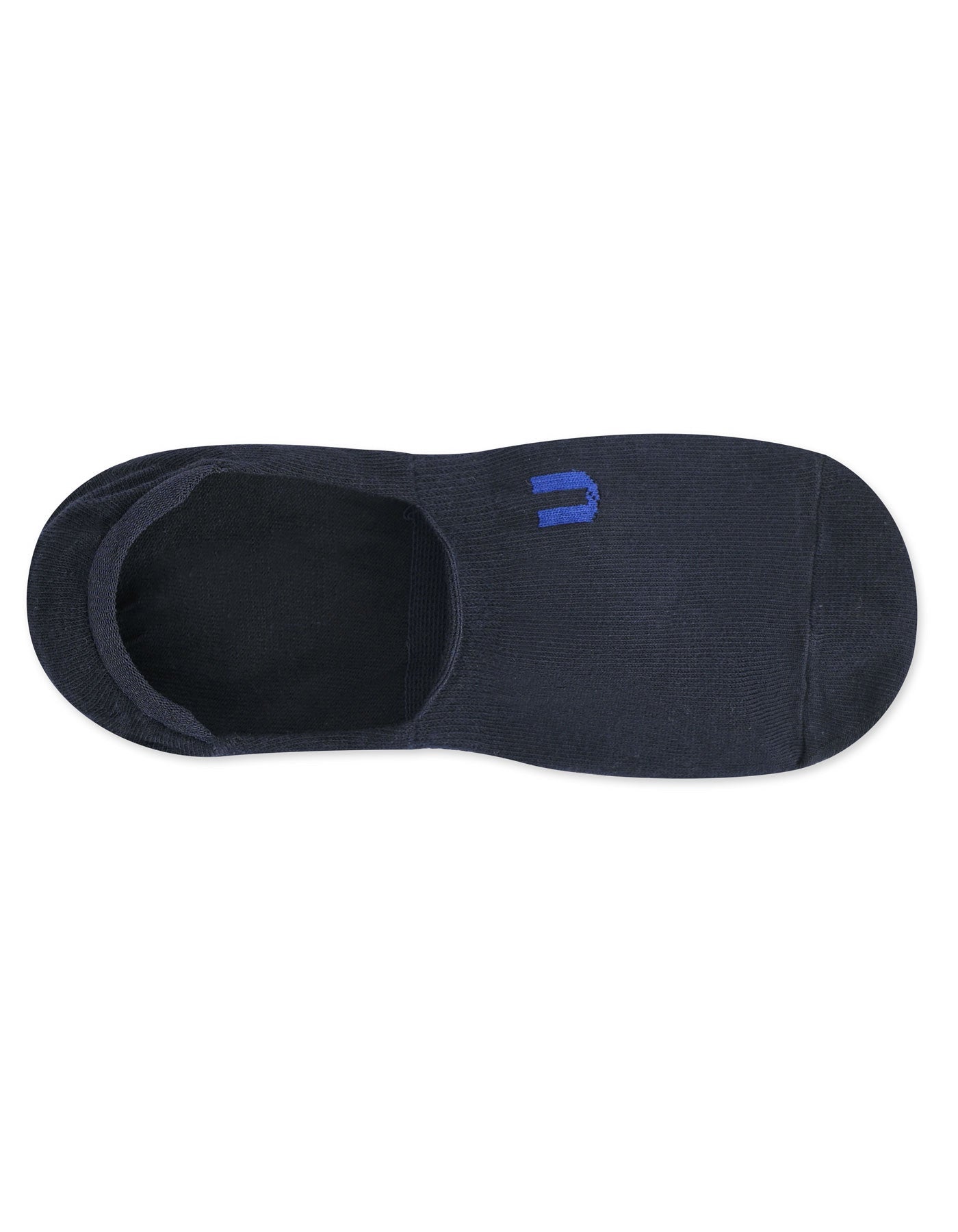 Navy Plain No Show Socks