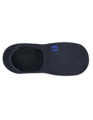 Navy Plain No Show Socks