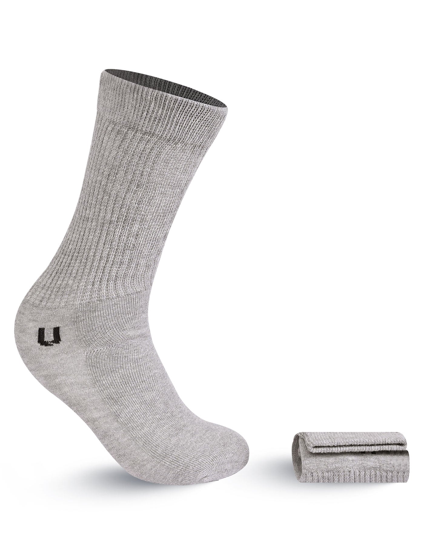 Ash Grey Self Plain Medicated Socks