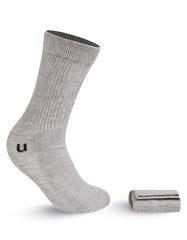 Ash Grey Self Plain Medicated Socks