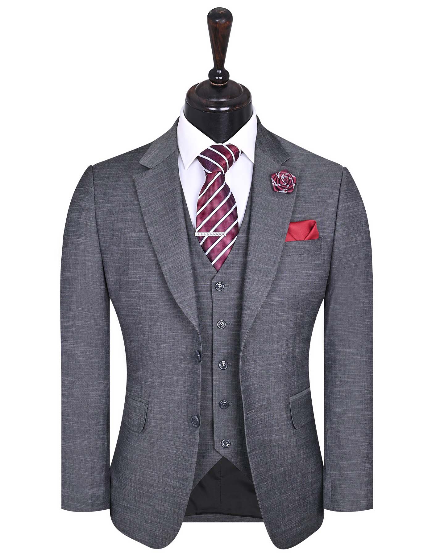 Charcoal Texture Suit ST2363C-34