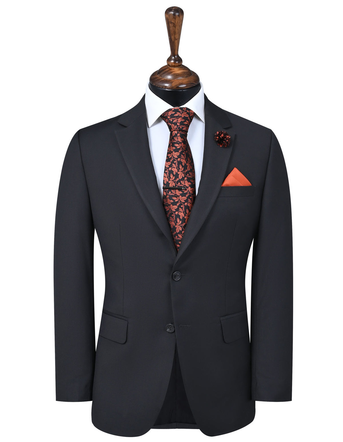 Black Plain Suit ST2462-2C-34