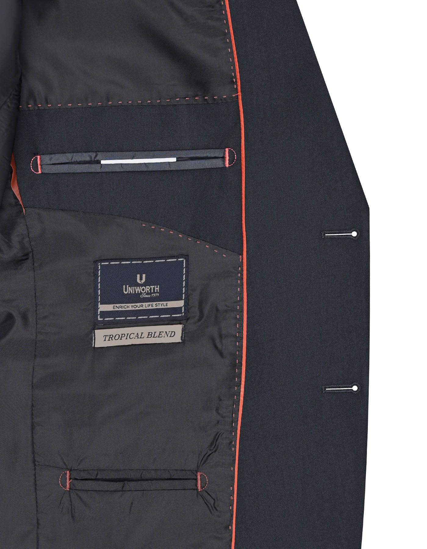 Black Plain Suit ST2462S-42