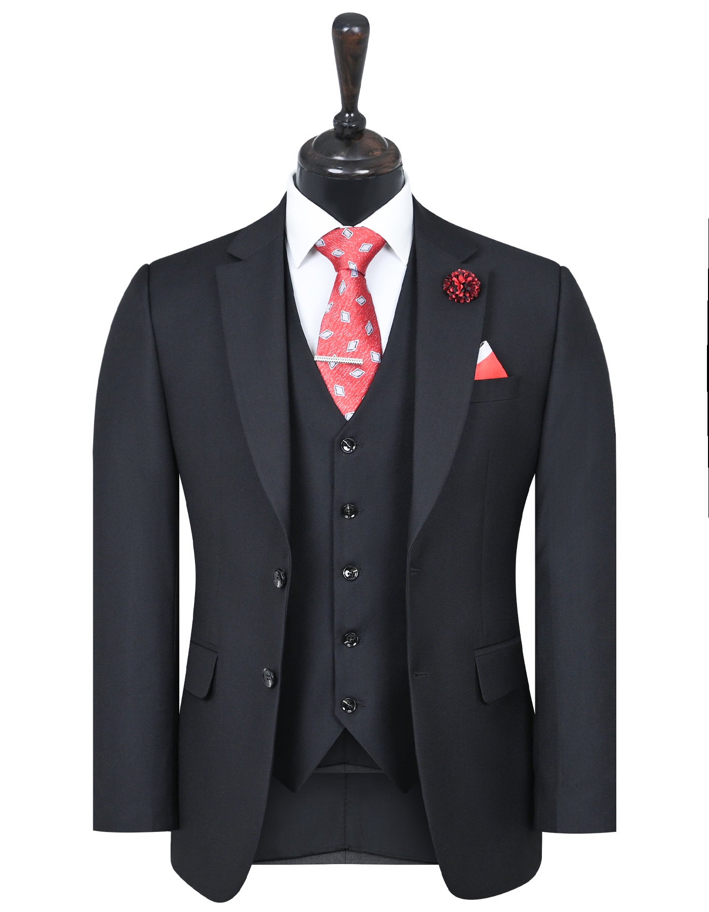 Black Plain Suit ST2462S-34
