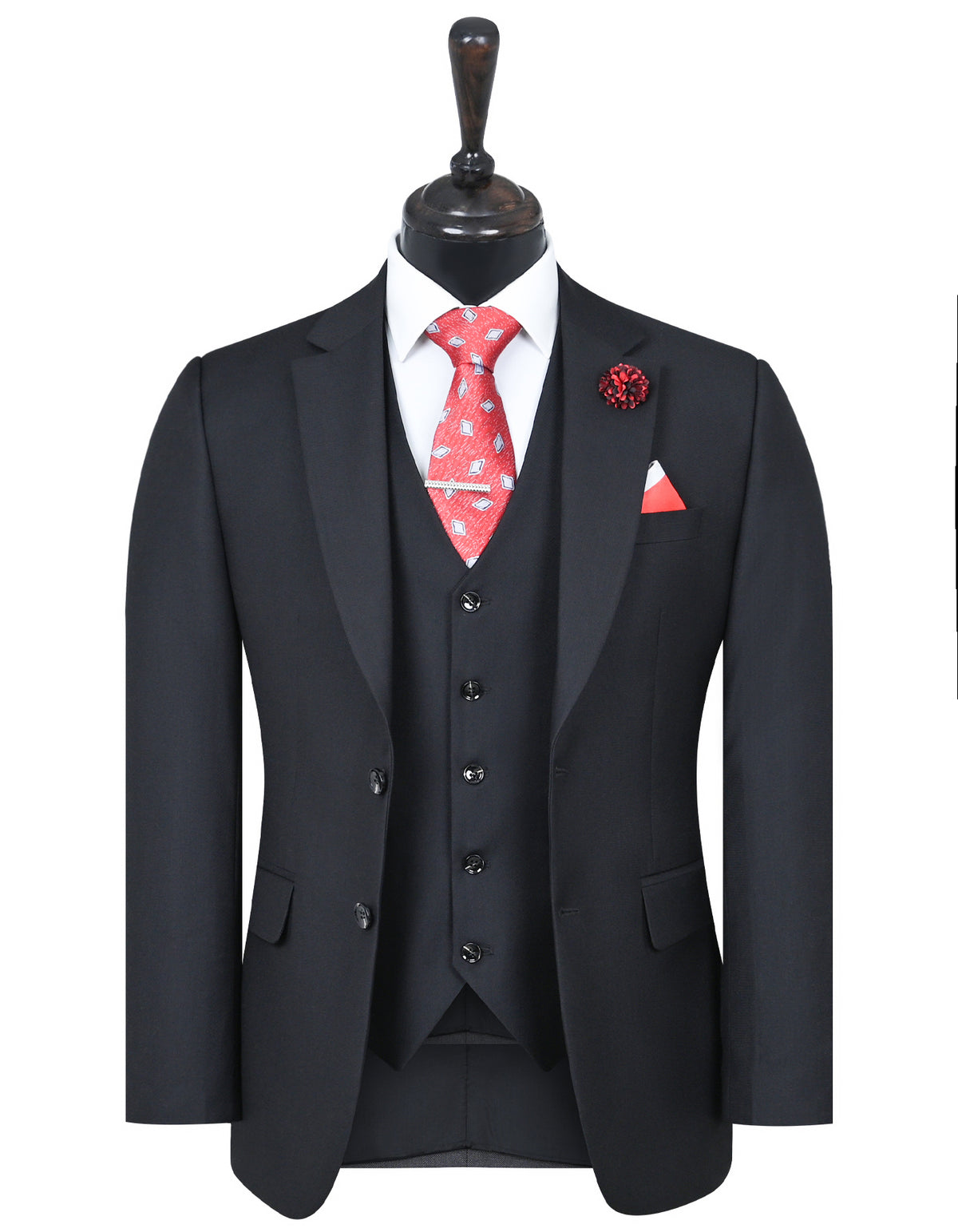 Black Plain Suit ST2462S-34