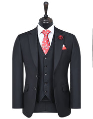 Black Plain Suit ST2462S-34