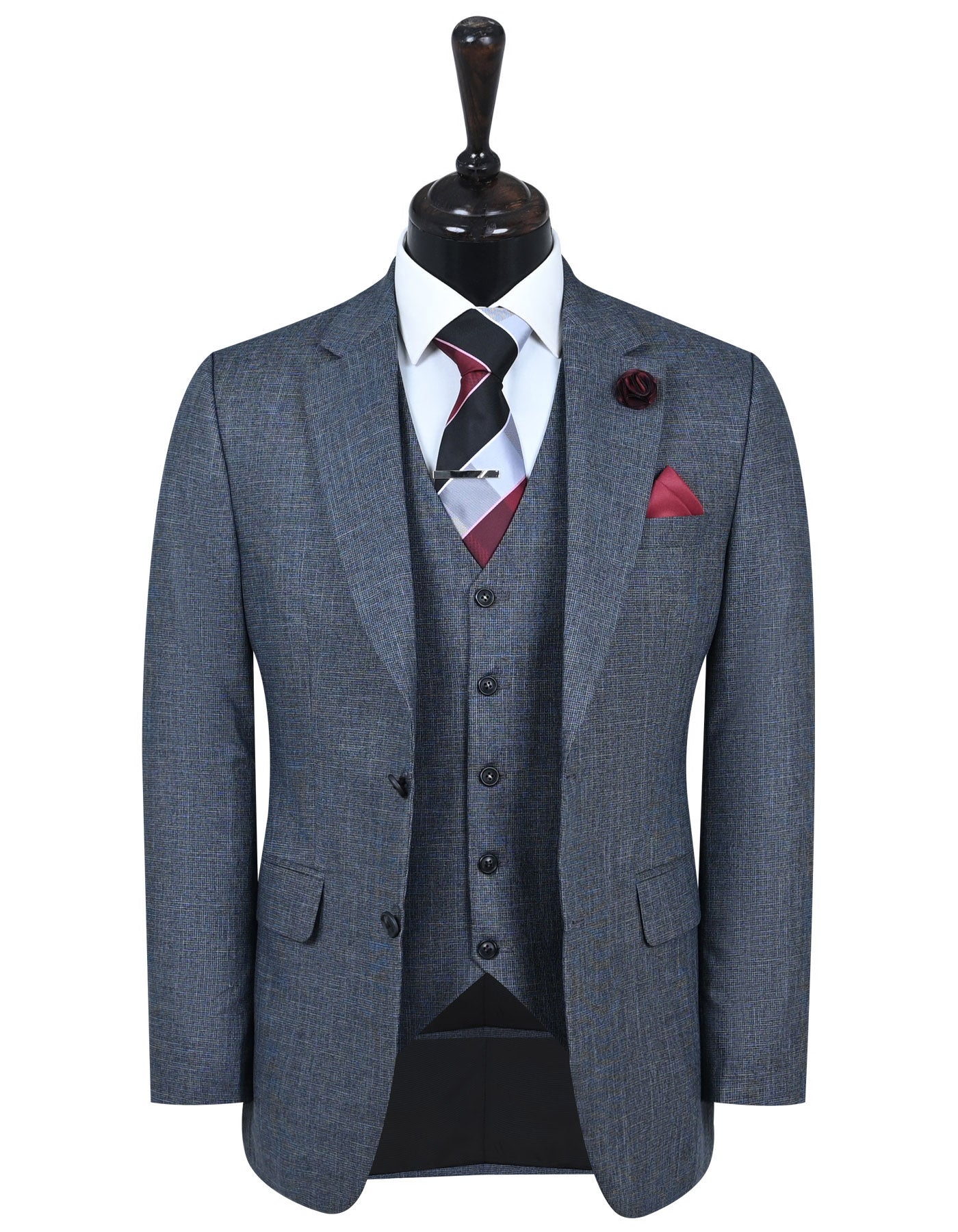 Grey Texture Suit ST2542C-34