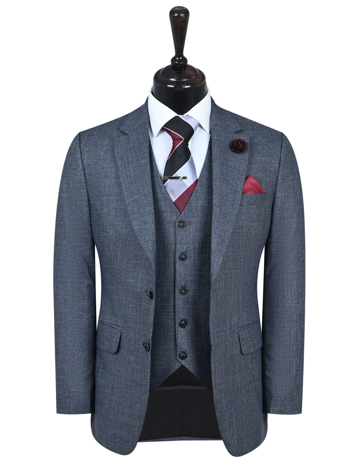 Grey Texture Suit ST2542C-34