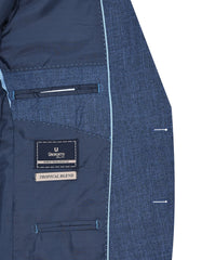 D Blue Texture Suit ST2543C-42