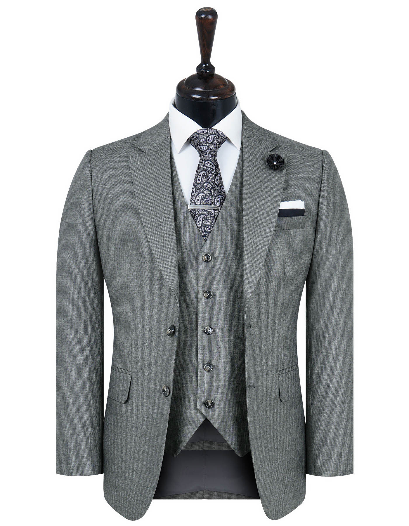 Olive Texture Suit ST2544C-34