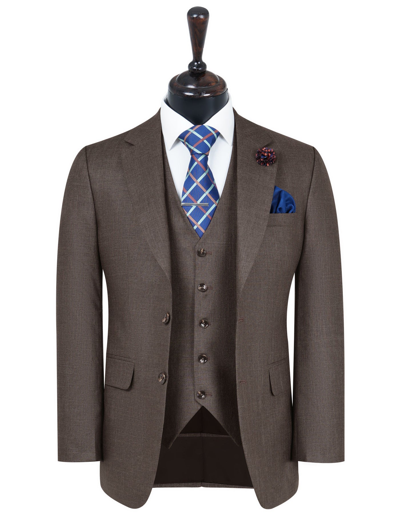 D Brown Texture Suit ST2545S-34