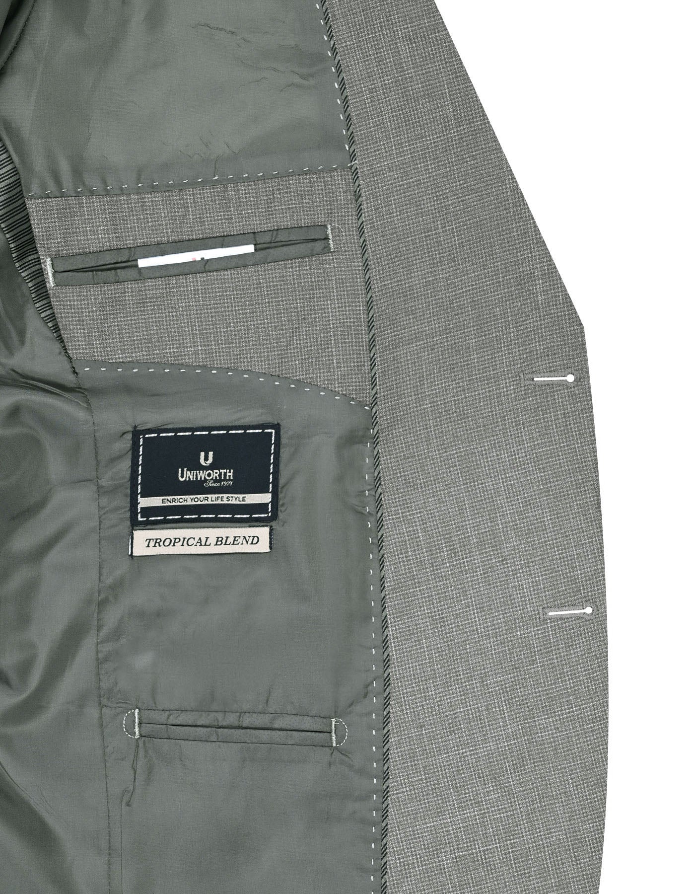 L Brown Texture Suit ST2546C-42