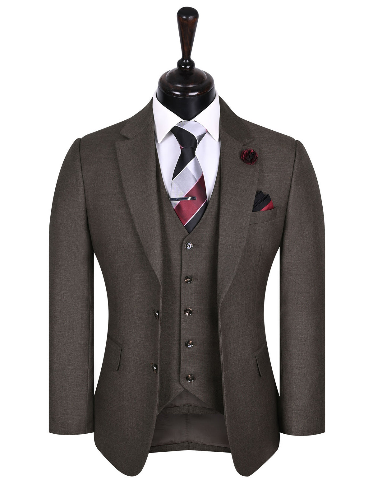 Brown Texture Suit ST2583C-34