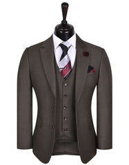 Brown Texture Suit ST2583C-34