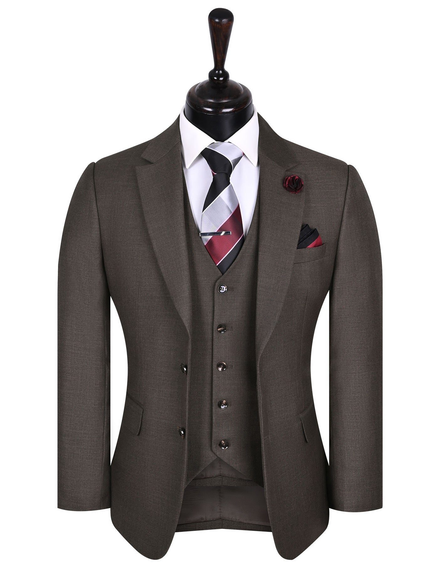 Brown Texture Suit ST2583S-34