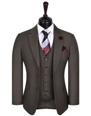 Brown Texture Suit ST2583S-34