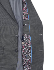 L Charcoal Check Suit ST2595C-42