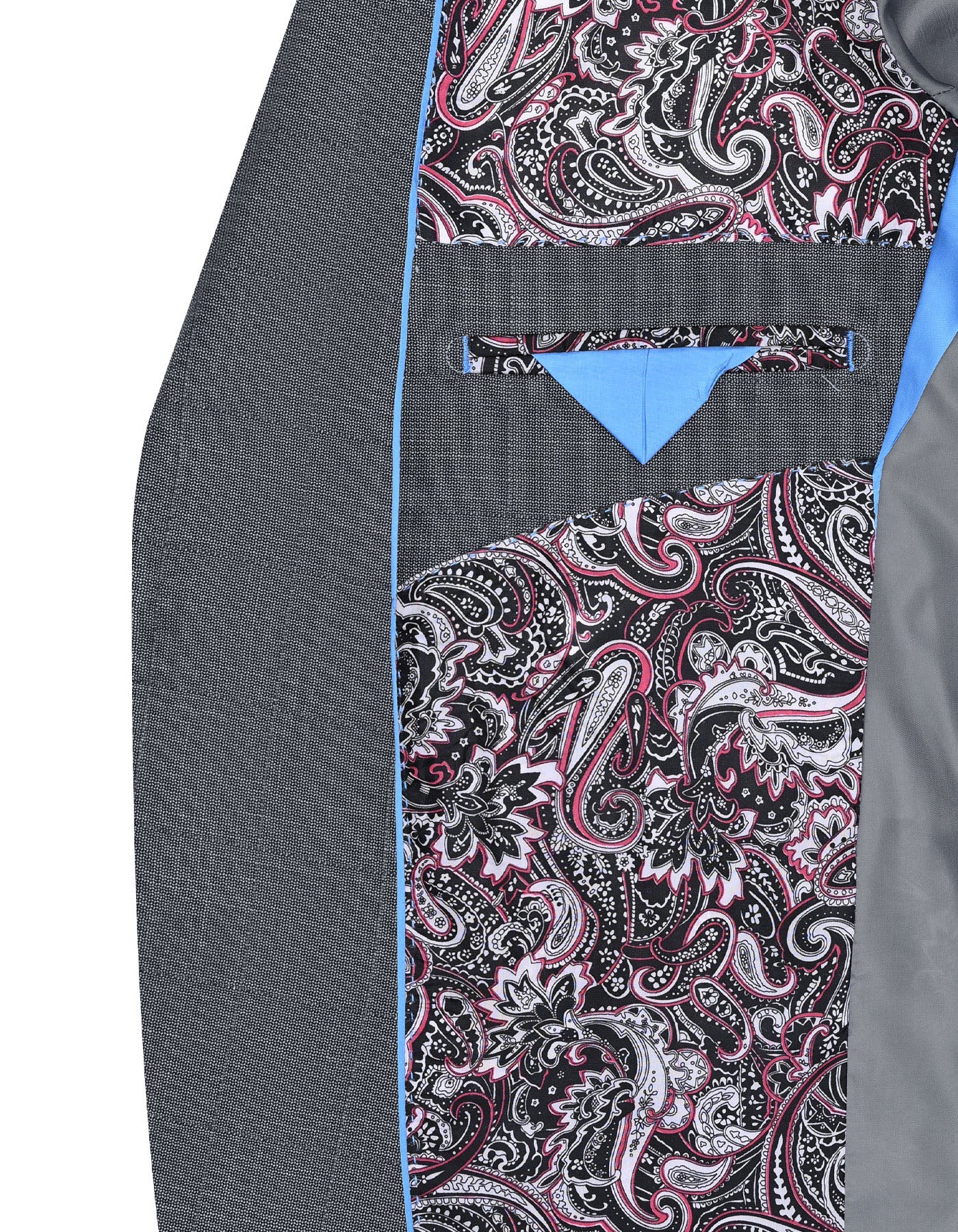 L Charcoal Check Suit ST2595C-44