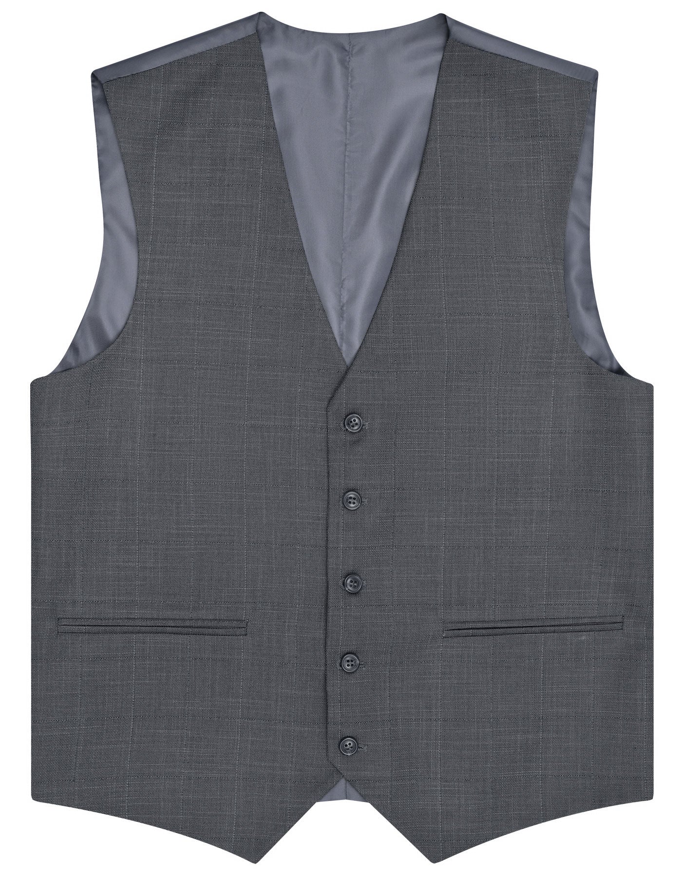 L Charcoal Check Suit ST2595C-38