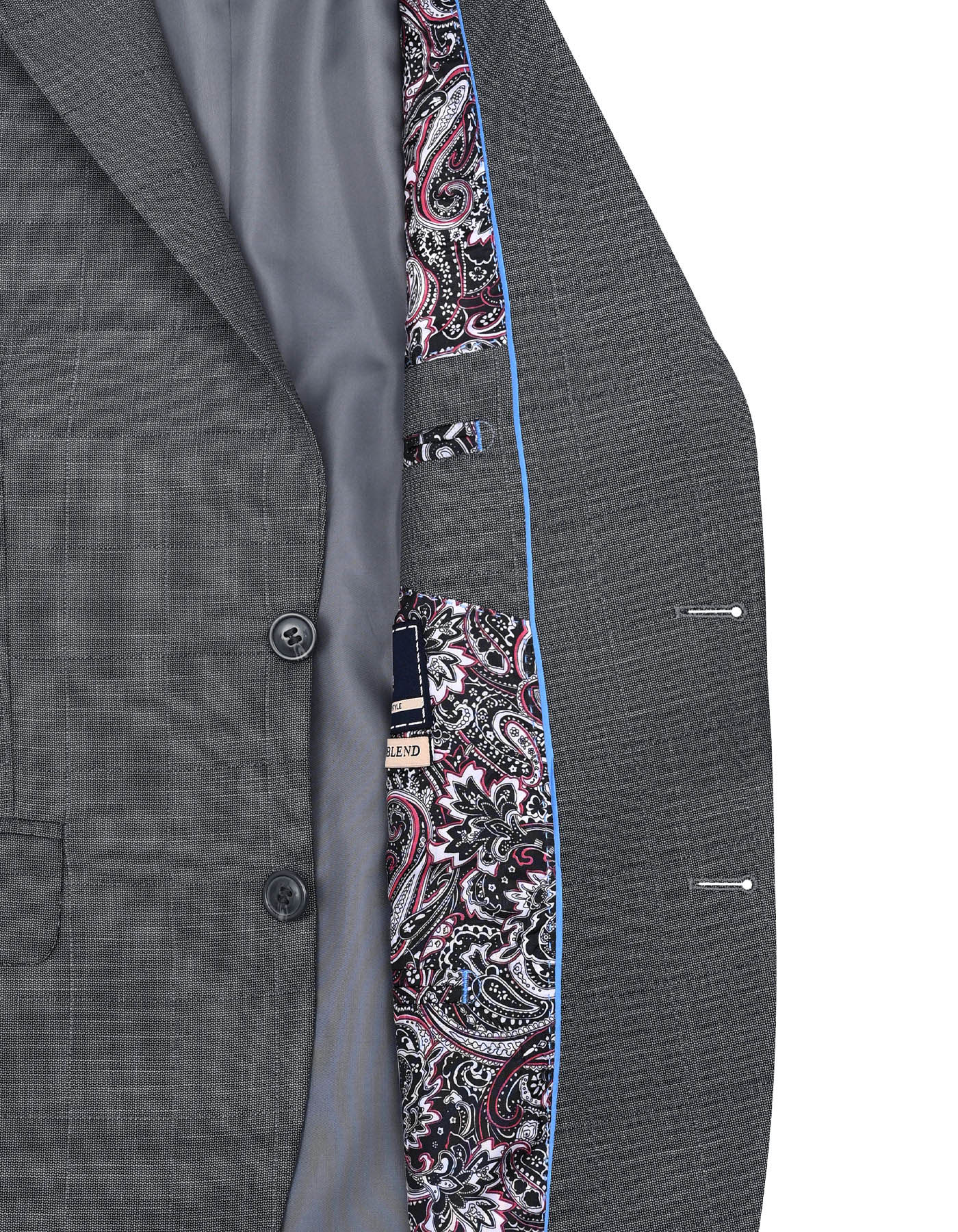 L Charcoal Check Suit ST2595S-42
