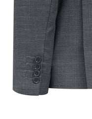 L Charcoal Check Suit ST2595S-40