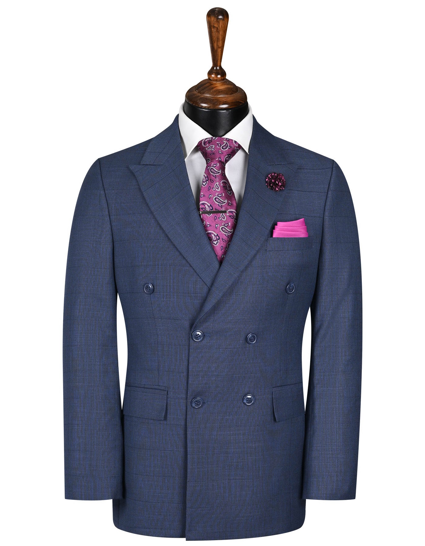 Navy Check Suit ST2597C-34