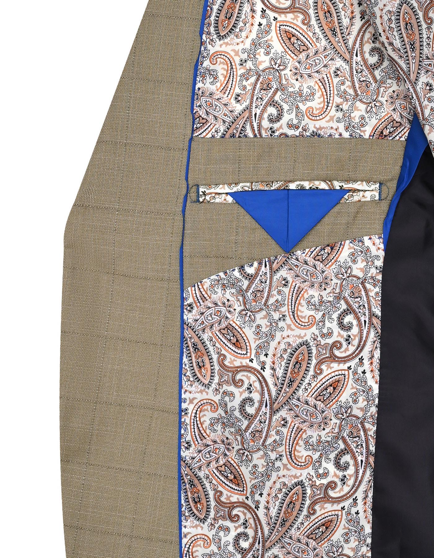 Khaki Check Suit ST2598C-44