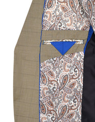 Khaki Check Suit ST2598C-44