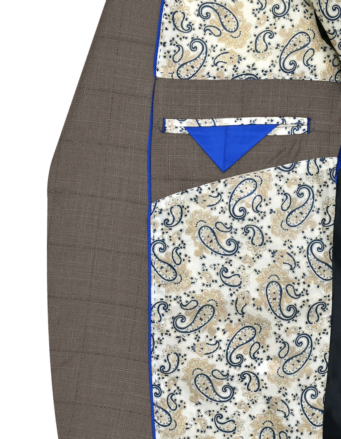 L Brown Check Suit ST2599C-44