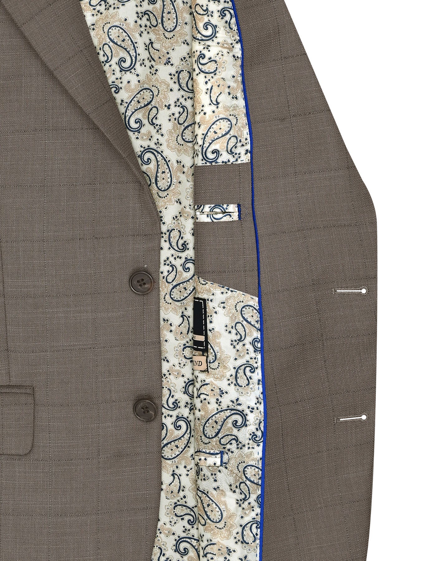 L Brown Check Suit ST2599C-42