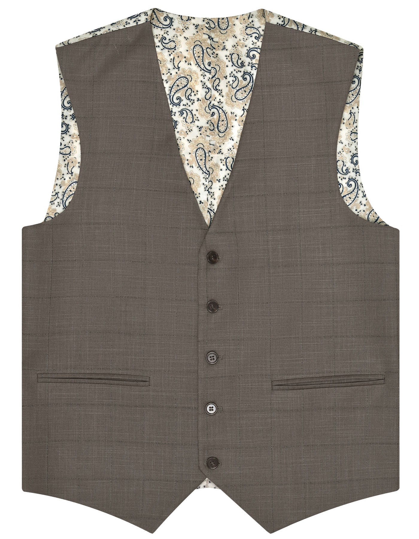 L Brown Check Suit ST2599C-38